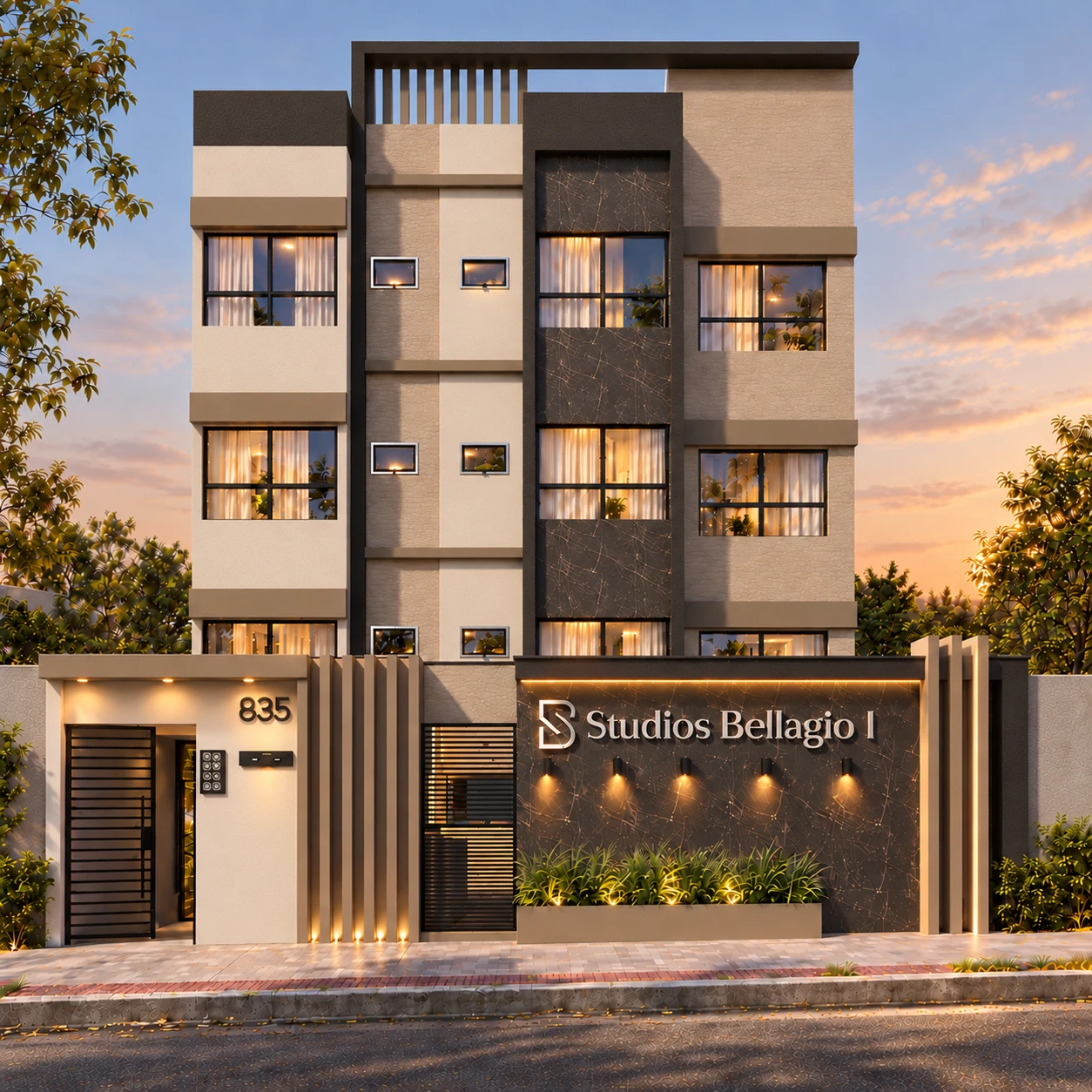 Render do empreendimento Studios Bellagio I